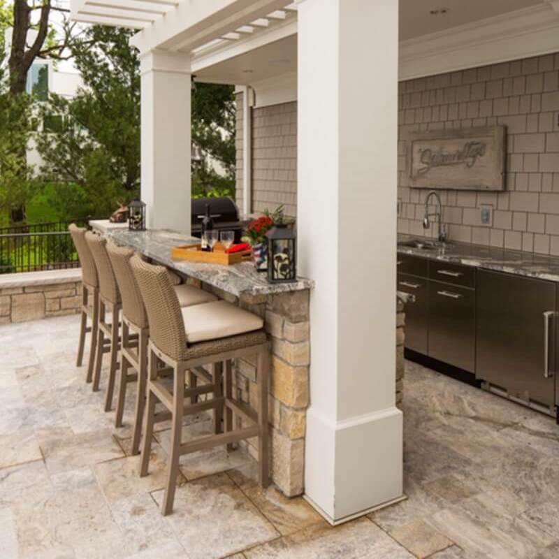granite countertop outdoor grill